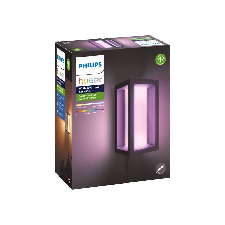 Philips - LED RGBW Aptumšojama āra sienas lampa Hue IMPRESS 2xLED/8W/24V 2000-6500K IP44