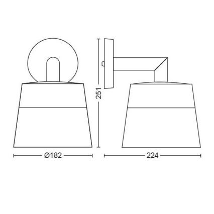 Philips - LED RGBW Aptumšojama āra sienas lampa Hue ATTRACT LED/8W/230V 2000-6500K IP44