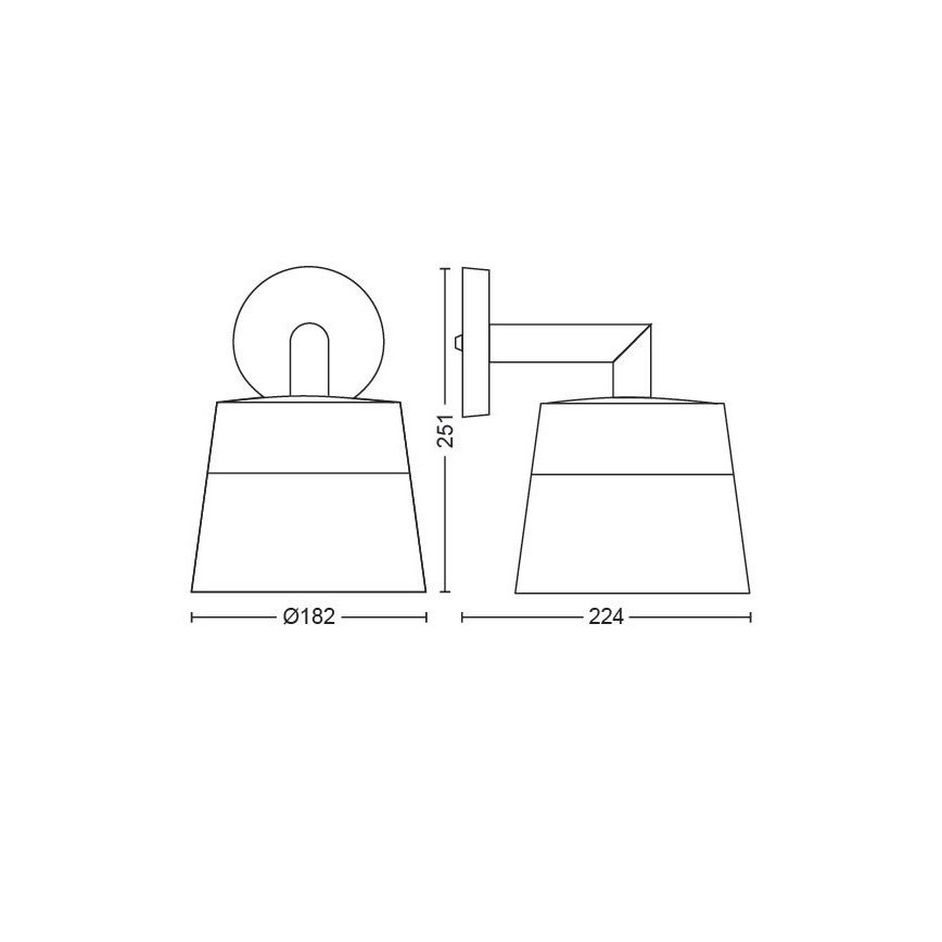 Philips - LED RGBW Aptumšojama āra sienas lampa Hue ATTRACT LED/8W/230V 2000-6500K IP44