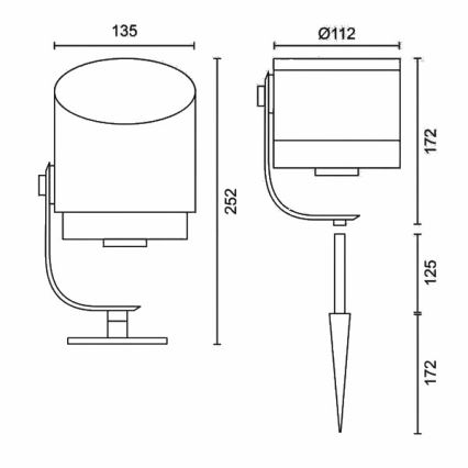 Philips - LED RGB Aptumšojama āra lampa Hue LILY LED/15W/230V IP65