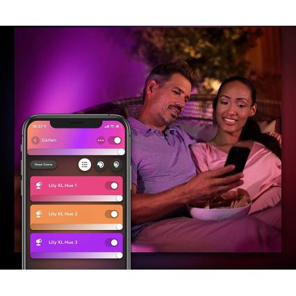 Philips - LED RGB regulējama āra lampa Hue LILY LED/15W/230V IP65