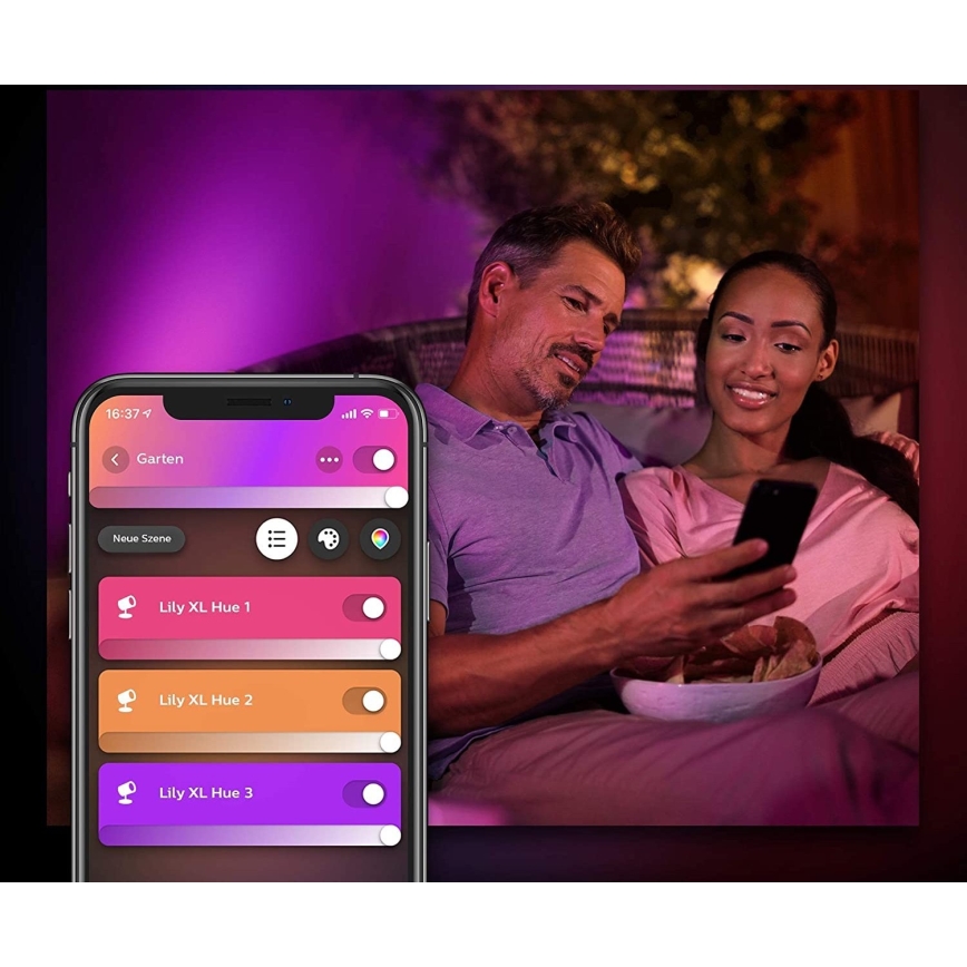 Philips - LED RGB regulējama āra lampa Hue LILY LED/15W/230V IP65