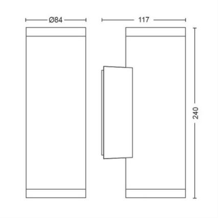 Philips - LED RGB Āra lampa Hue APPEAR 2xLED/8W/230V IP44