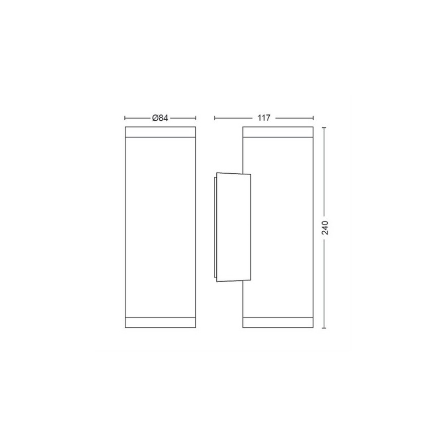 Philips - LED RGB Āra lampa Hue APPEAR 2xLED/8W/230V IP44