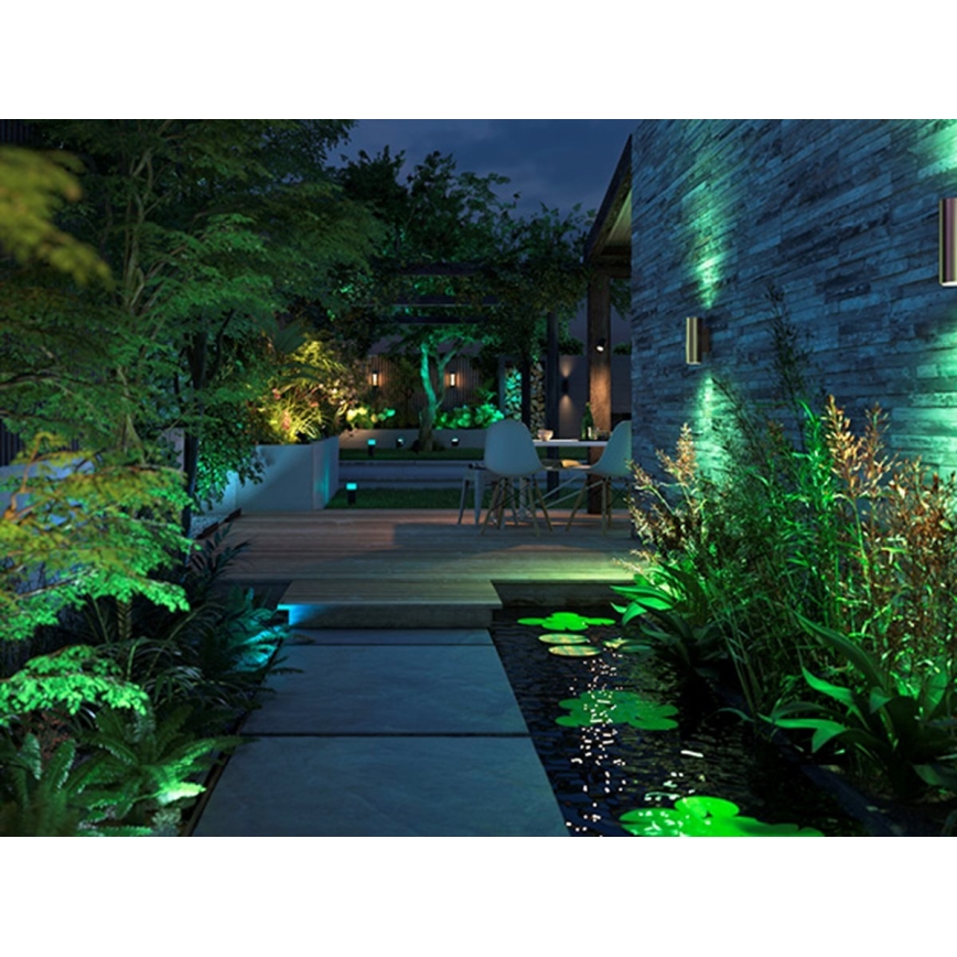 Philips - LED RGBW Aptumšojama āra sienas lampa Hue APPEAR 2xLED/8W/230V IP44