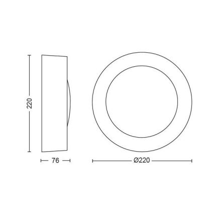 Philips - LED RGBW Aptumšojama āra sienas lampa Hue DAYLO LED/15W/230V 2000-6500K IP44