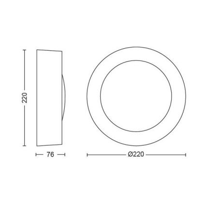 LED RGBW Aptumšojama āra sienas lampa Hue DAYLO LED/15W/230V 2000-6500K IP44