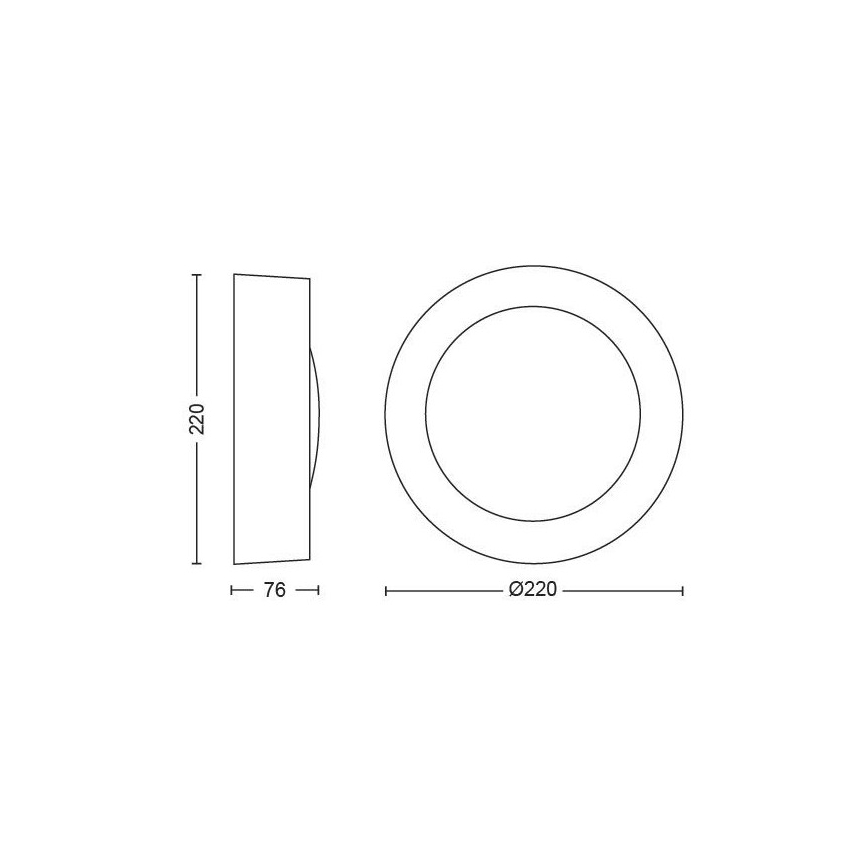 LED RGBW Aptumšojama āra sienas lampa Hue DAYLO LED/15W/230V 2000-6500K IP44