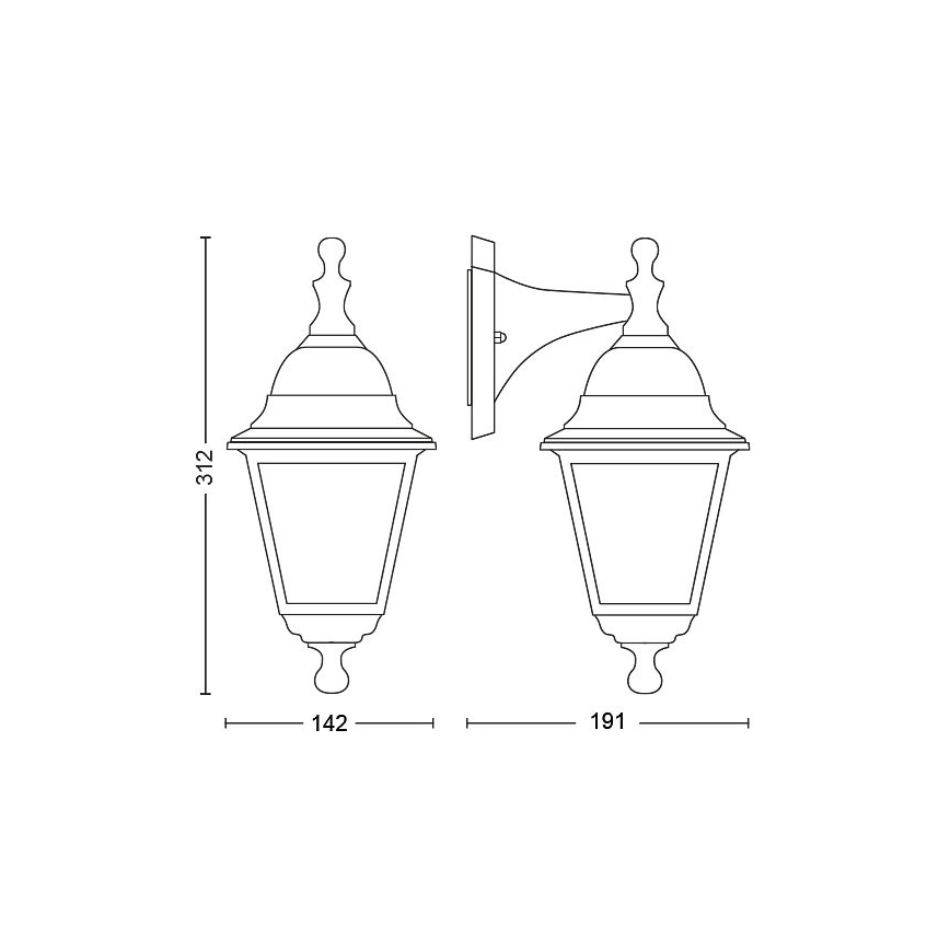 Philips - Āra sienas gaismeklis 1xE27/60W/230V IP44