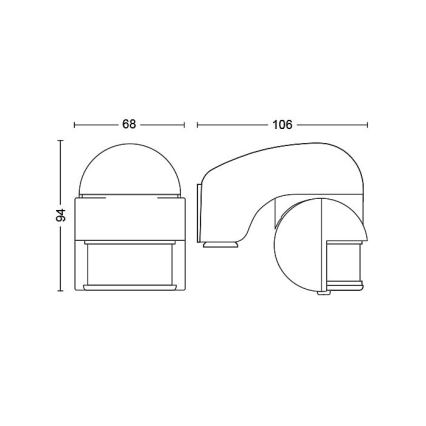 Philips - Āra kustības sensors VIRGINIA IP44 balts