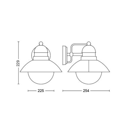 Philips - Āra sienas gaismeklis 1xE27/60W/230V IP44