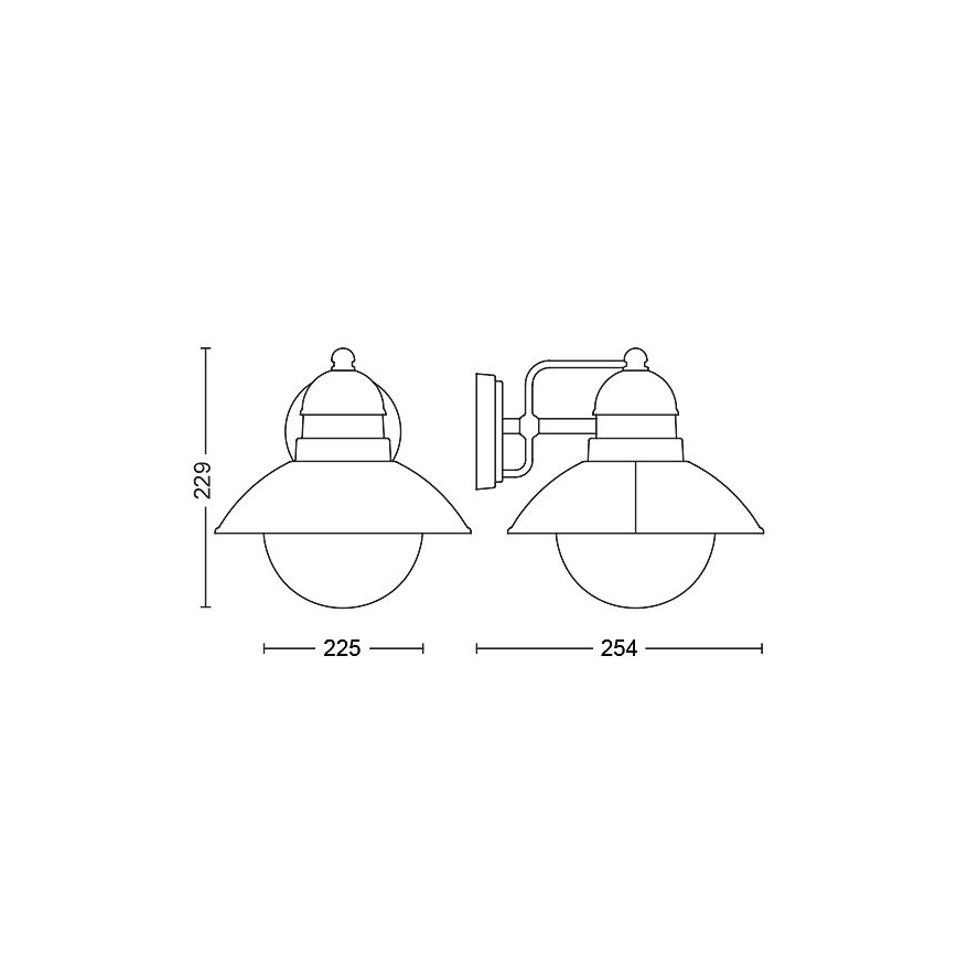 Philips - Āra sienas gaismeklis 1xE27/60W/230V IP44