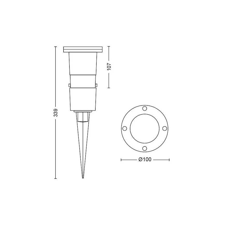 Philips - LED Āra gaismeklis 1xGU10/5W/230V IP44