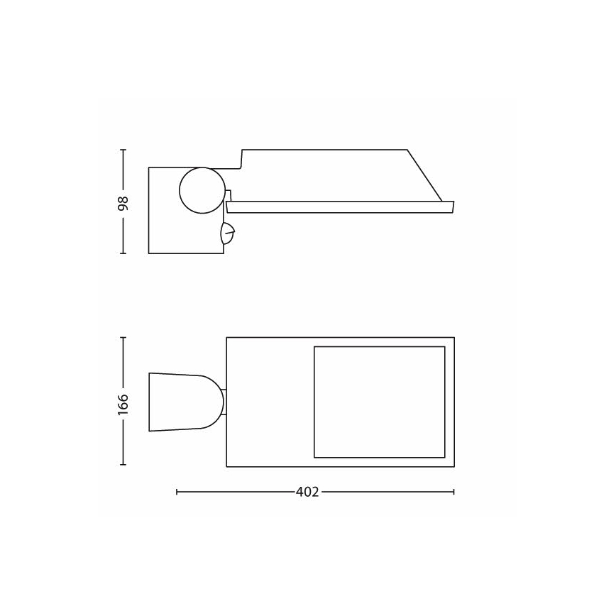 Philips 17516/87/16 -  Sienas Apgaismojums ar sensoru LAGOS 2xE27/23W