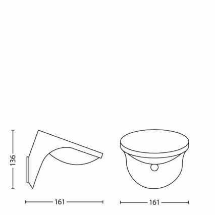 Philips 17808/87/16 - LED Saules enerģijas gaismeklis ar sensoru MYGARDEN DUSK 1xLED/1W/3.7V