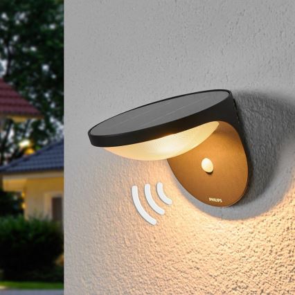 Philips - LED Āra saules enerģijas gaismeklis ar sensoru 1xLED/1W/3,7V IP44