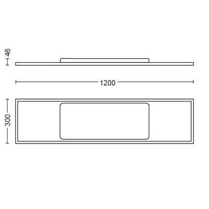 Philips - LED Aptumšojams pieliekams panelis Hue AURELLE LED/55W/230V