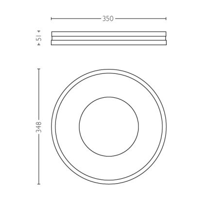 Philips - LED Aptumšojams griestu gaismeklis Hue BEING LED/32W/230V
