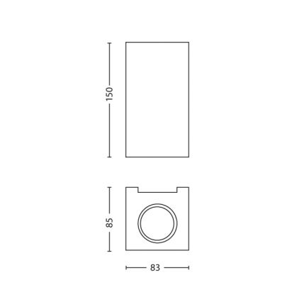 Philips 33012/17/PN - Sienas gaismeklis GABARDINE 2xGU10/50W/230V