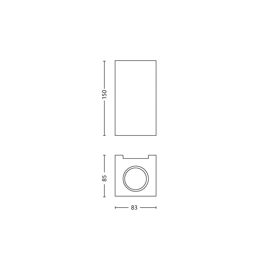 Philips 33012/17/PN - Sienas gaismeklis GABARDINE 2xGU10/50W/230V