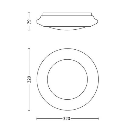 Philips - LED Griestu lampa LED/16W/230V 2700K