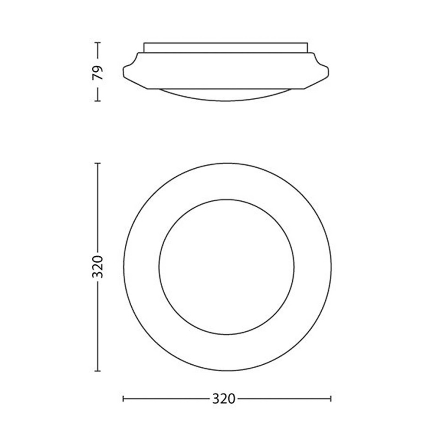 Philips - LED Griestu lampa LED/16W/230V 2700K