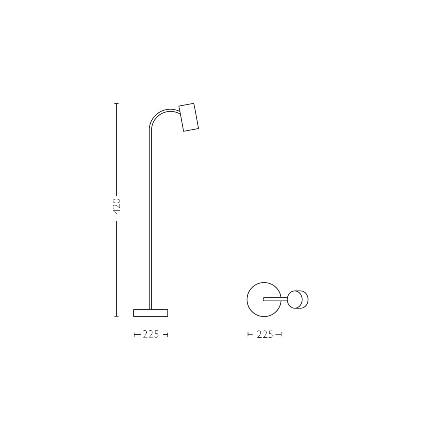 Philips 36056/31/E7 - Grīdas lampa MYLIVING HIMROO 1xE27/15W/230V