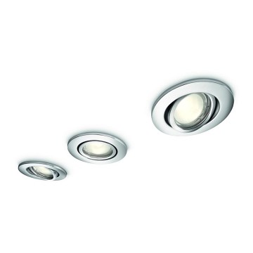 Philips - 3x Vannas istabas iebūvējams gaismeklis 1xGU10/35W