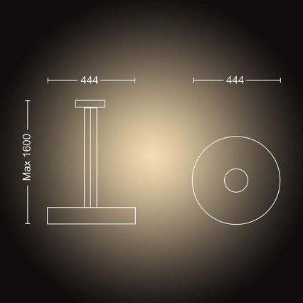 Philips - LED Aptumšojama lustra ar auklu Hue FAIR LED/33,5W/230V + tālvadības pults