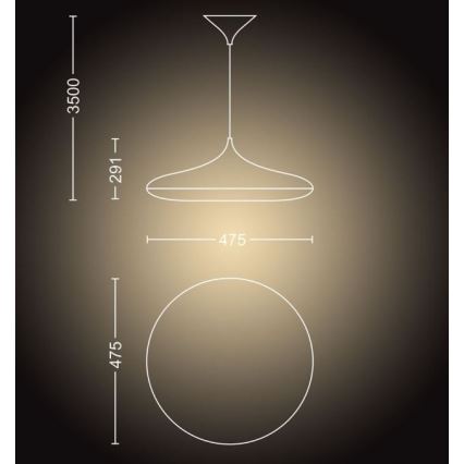 Philips - LED regulējams lustra ar vadu Hue CHER LED/39W/230V + tālvadības pults