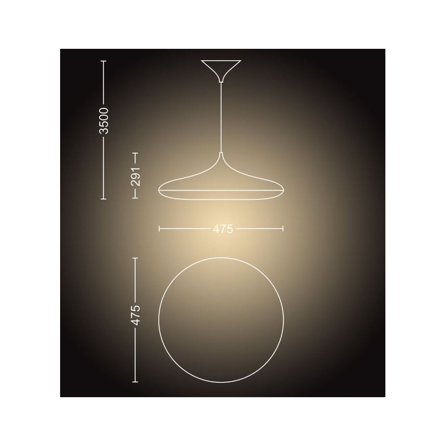 Philips - LED regulējams lustra ar vadu Hue CHER LED/39W/230V + tālvadības pults