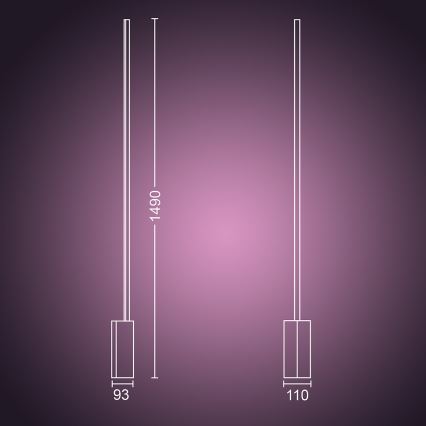 Philips - LED RGB Grīdas stāvlampa Hue SIGNE 1xLED/32W/230V