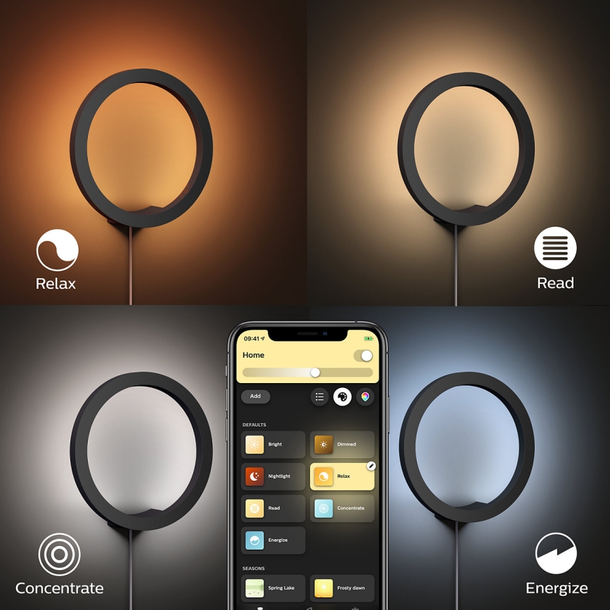 Philips - LED RGBW Aptumšojama sienas lampa Hue SANA White un Color Ambiance LED/20W/230V