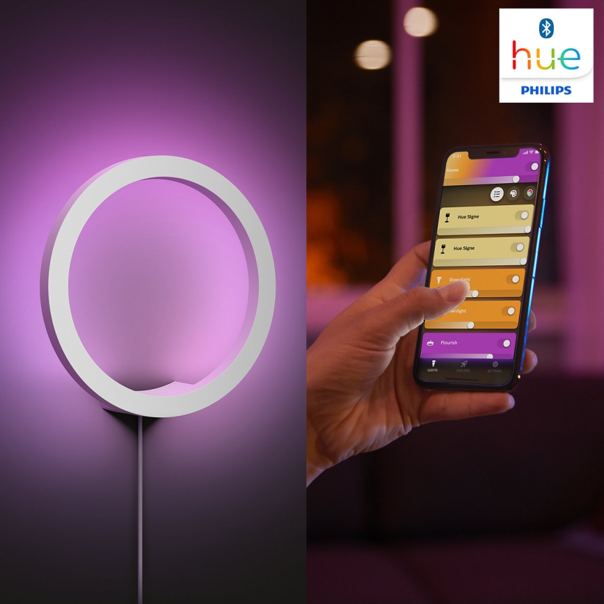 Philips – LED RGB Sienas lampa Hue SANA White and Colour Ambiance LED/20W/230V