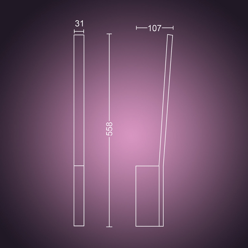 Philips - LED RGBW Aptumšojama sienas lampa Hue LIANE White And Color Ambiance 1xLED/12W/230V