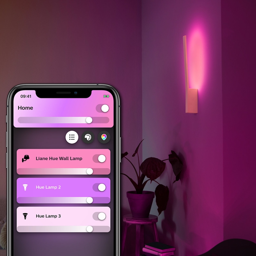 Philips - LED RGBW regulējams sienas gaismeklis Hue LIANE White And Color Ambiance LED/12W/230V
