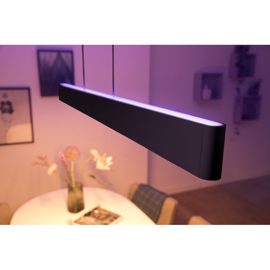 Philips – LED Lustra ar auklu Hue ENSIS White And Colour Ambiance 2×LED/39W/230V