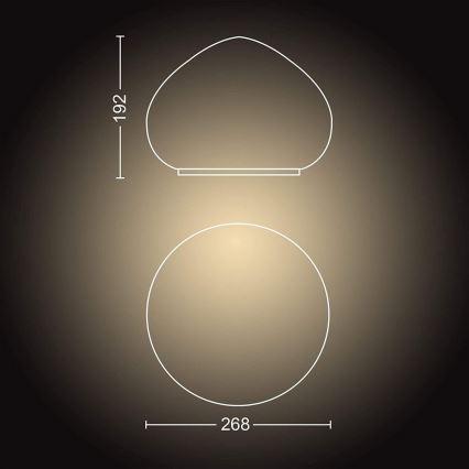 Philips - LED Aptumšojama lampa Hue WELLNER 1xE27/8,5W/230V + tālvadības pults