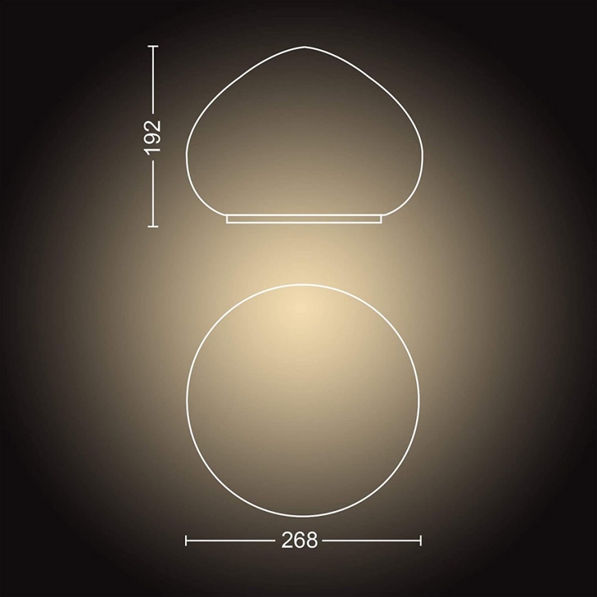 Philips - LED Aptumšojama lampa Hue WELLNER 1xE27/8,5W/230V + tālvadības pults