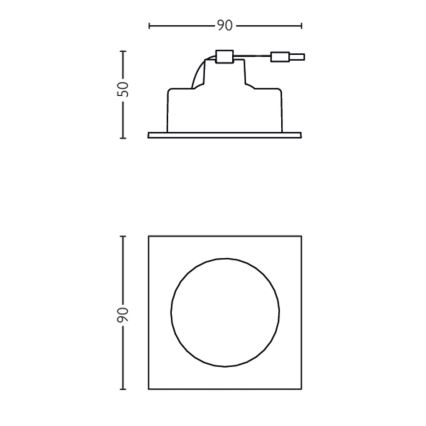 Philips 50123/87/P0 - Iepakojums 3x LED Aptumšojams iebūvējamais gaismeklis CASEMENT LED/4,5W/230V