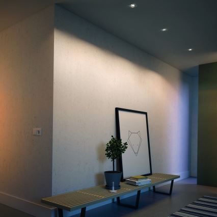 Philips - Komplekts: 3x dimējami LED RGBW iebūvējamie griestu gaismekļi 1xGU10/4,8W/230V, balti + tālvadības pults