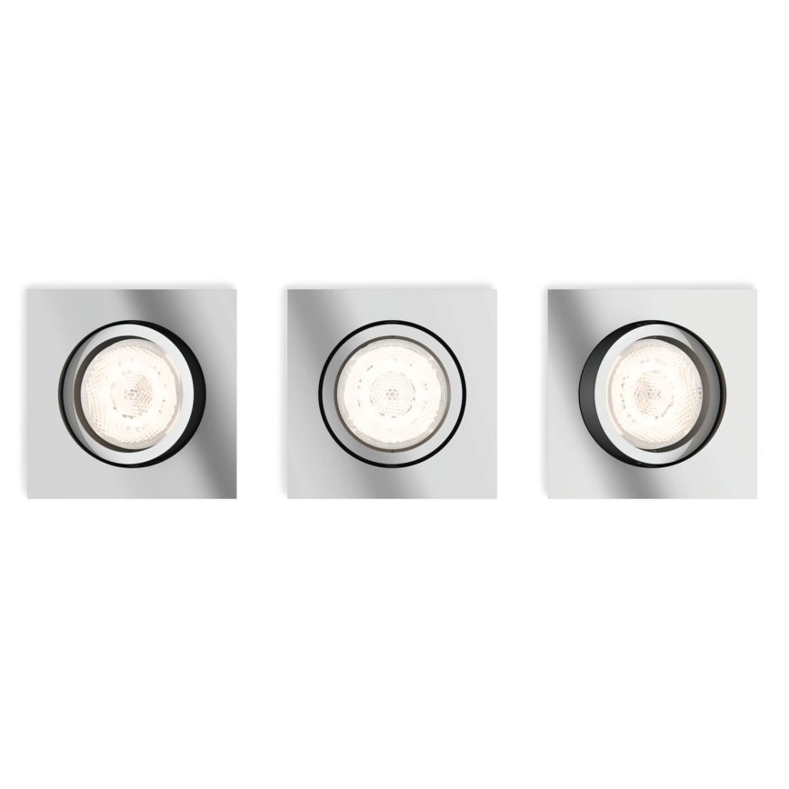 Philips  50393/11/P0 - SET 3x LED Aptumšojamais iebūvējamais griestu gaismeklis  light SHELLBARK LED/4,5W/230V