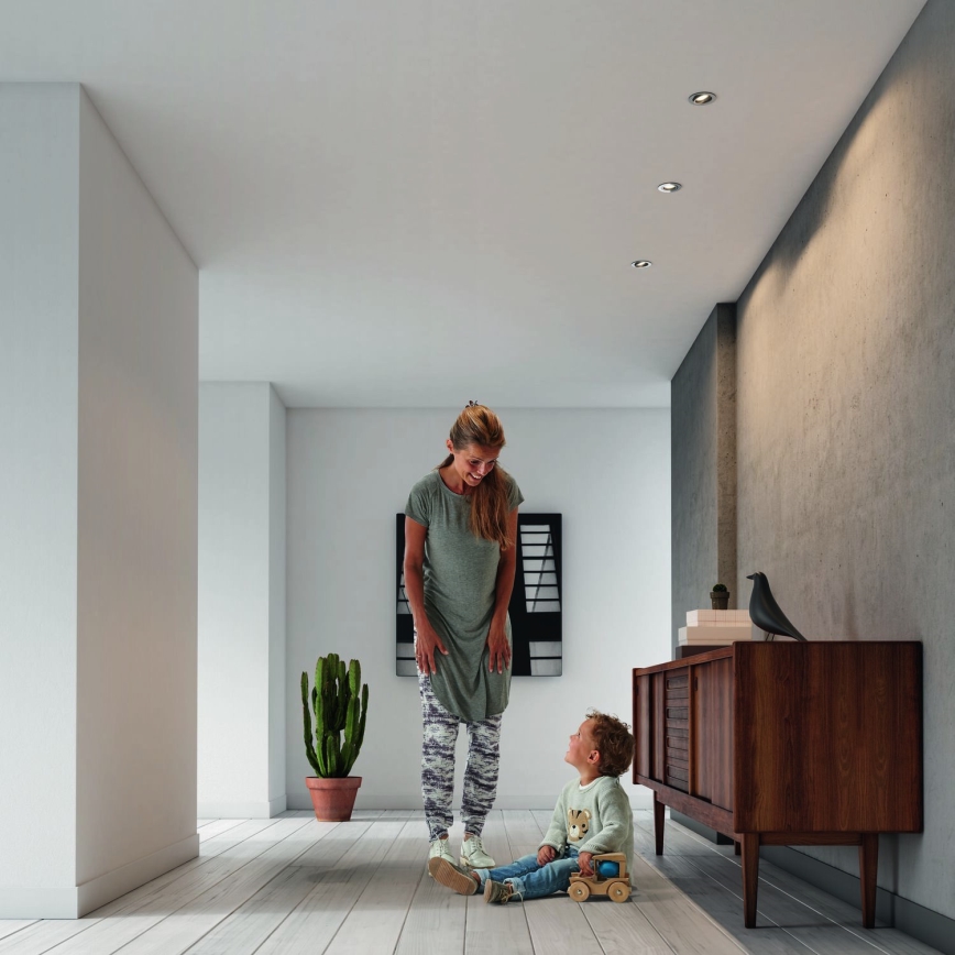 Philips - Komplekts 3x LED RGBW ieliekamie gaismekļi ar regulējamu spilgtumu 1xGU10/4,8W/230V glancēts hroms + tālvadība