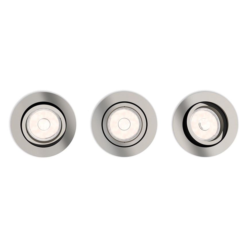 Philips - 3x Padziļinājuma gaismeklis 1xGU10/5,5W/230V