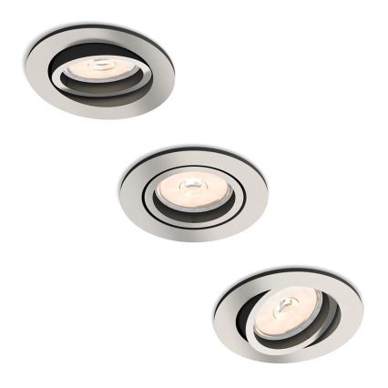 Philips - 3x Padziļinājuma gaismeklis 1xGU10/5,5W/230V
