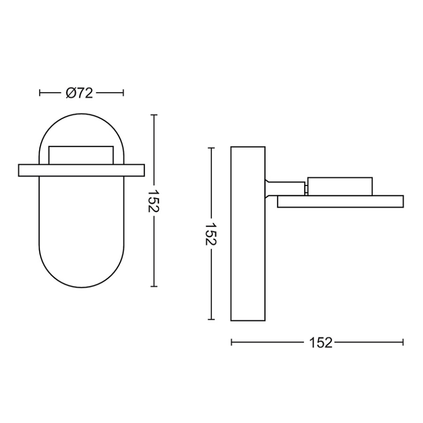 Philips - LED Aptumšojams starmetis 1xLED/4,5W/230V