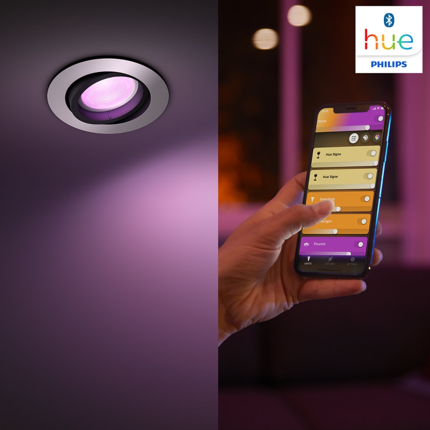 Philips - LED RGB Iegremdējama lampa Hue CENTURA 1xGU10/5,7W/230V
