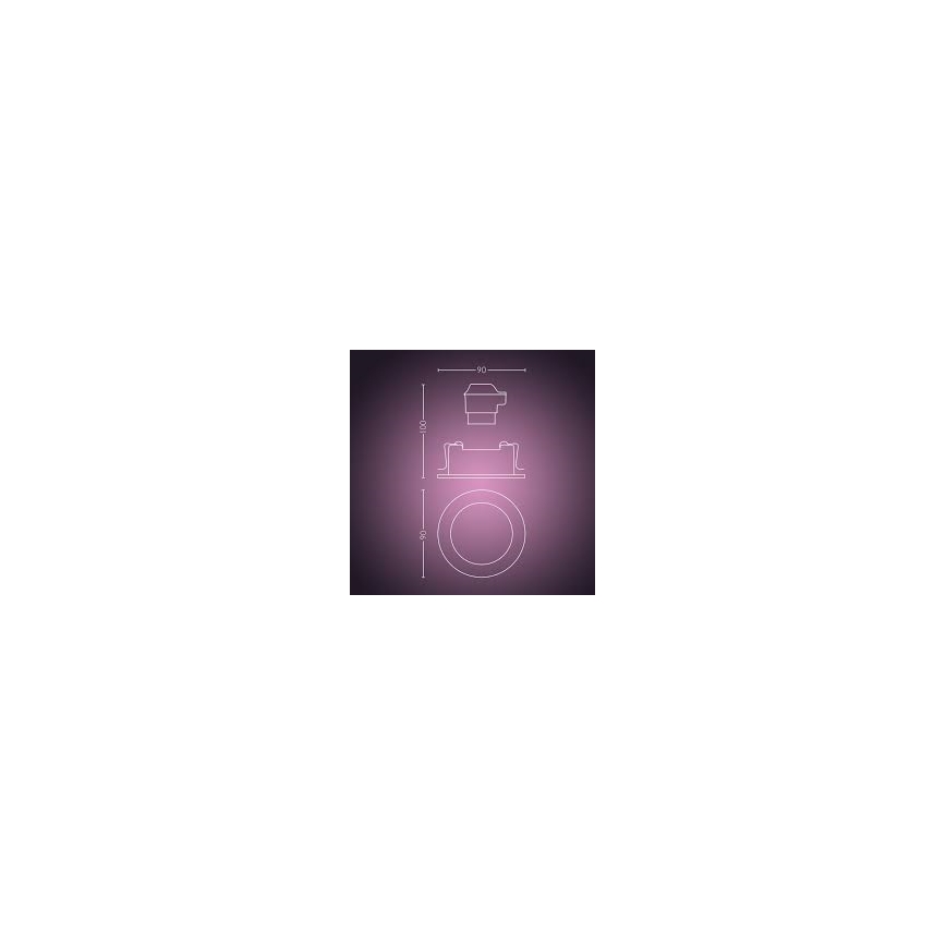 Philips - LED RGB Iegremdējama lampa Hue CENTURA 1xGU10/5,7W/230V