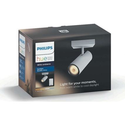 Philips - LED regulējams punktveida gaismeklis Hue BURATTO 1xGU10/5,5W + tālvadības pults