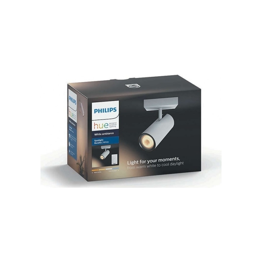 Philips - LED regulējams punktveida gaismeklis Hue BURATTO 1xGU10/5,5W + tālvadības pults